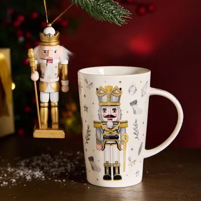 Набор подарочный "ЩЕЛКУНЧИК" (кружка фарфор 385мл+ёлочная игрушка) в под.уп