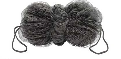 Мочалка для тела "Trio" RILLY, цвет черный, 9*18*7см / 70 гр