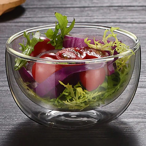 Салатник стеклянный с двойными стенками 350мл Хай-Тек_4