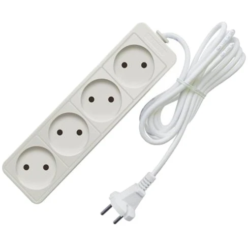 Удлинитель Cоюз, 4 гнезда, длина 7 м (макс. нагрузка 10А, мощность 2200 Вт, без заземления)