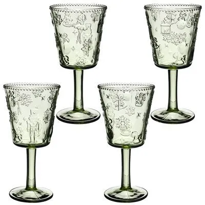 Набор бокалов "ЩЕЛКУНЧИК" green 4шт/280мл в под.уп