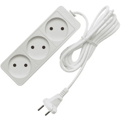 Удлинитель 3гнезда  7м без заземления ПВС 2200Вт 2x0.75мм² Союз (30)