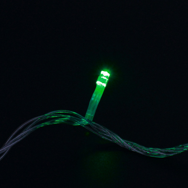 Гирлянда для дома  5,5м 50 ламп LED прозрач.пров.,8 реж, IP-20, Зелёный