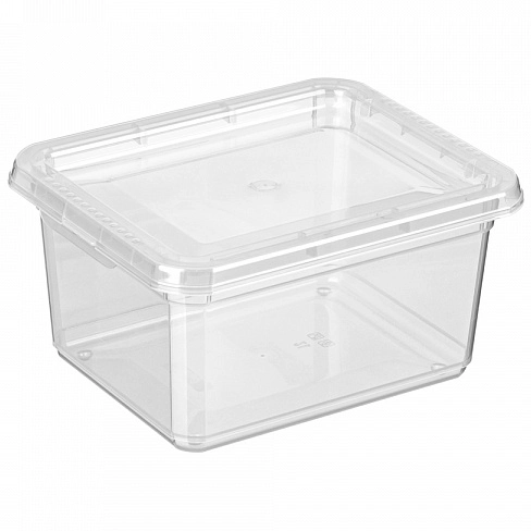 Контейнер универсальный с крышкой для хранения "PALM", бесцветный, 19*15,3*9,8см, 2л