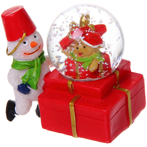 Сувенир новогодний Снежный шар - Сказочный мир d-4,5 см (подст77см), микс_4