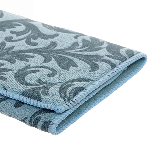 Коврик для сушки посуды 3850см Цветочный узор бирюзовый_4
