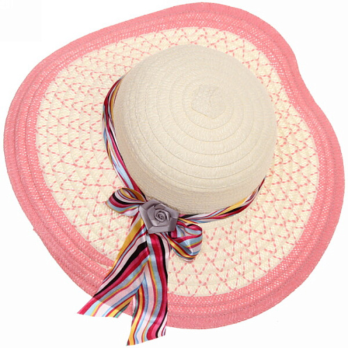 Шляпа женская с широкими полями TiraMiSu- Ассоль, микс 6 цветов, р58, ширина полей 10 см_12