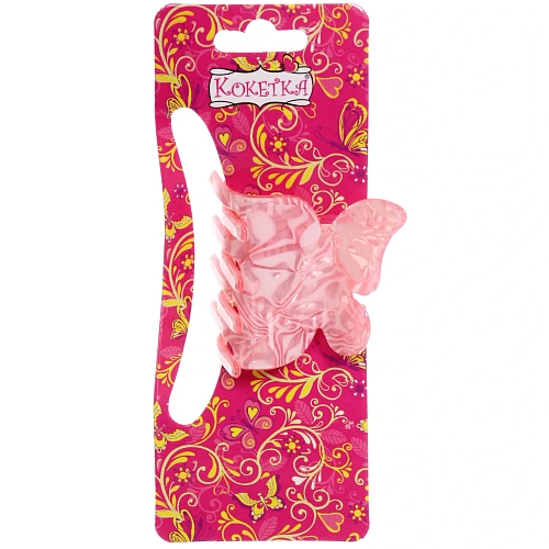 Заколка-краб для волос  ЭЙФОРИЯ ФЛО, шайла, микс 6 цветов, 4,7см (блистер Кокетка)_11