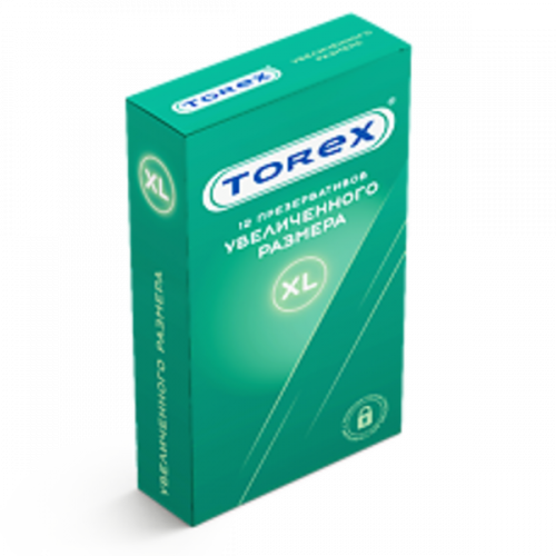 Презервативы TOREX латексные увеличенного размера (12 шт/уп)