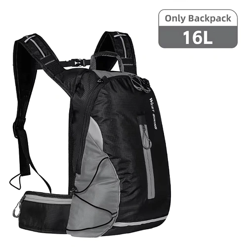 Рюкзак велосипедный, 16 литров West Biking YP0707246, чёрный-серый