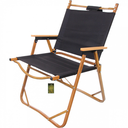 Кресло складное с подлокотниками до 100 кг DC-6006, 54*50*78 см, цвет: чёрный, каркас алюминий, Турист Мастер