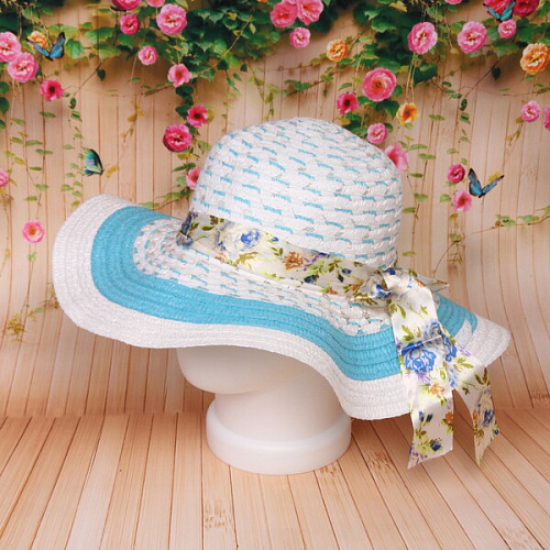 Шляпа женская с широкими полями TiraMiSu- Николь, микс 4 цвета, р58, ширина полей 10 см_21