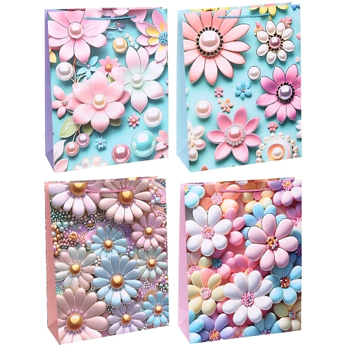 Пакет подарочный "Ромашечки милашечки" 31*40*12 см