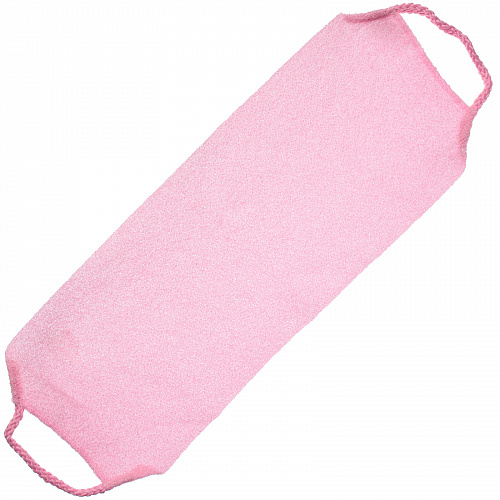 Мочалка скрабирующая японская "Premium - Monako", цвет розовый, 19*45 (растяг. до 90см)