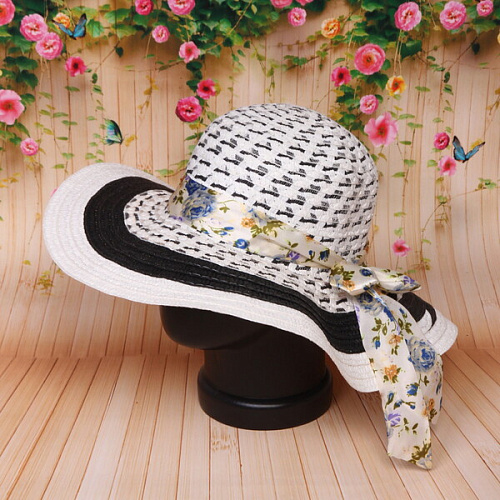 Шляпа женская с широкими полями TiraMiSu- Николь, микс 4 цвета, р58, ширина полей 10 см_14