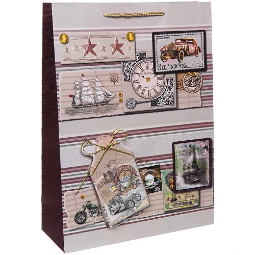 Пакет подарочный Винтаж 314212 см, микс_7