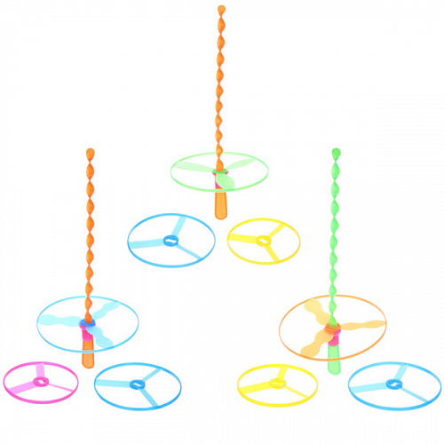Ветрячок "Вертушка", 28 см, 3 кольца d 13 см, 10 см и 8 см, микс