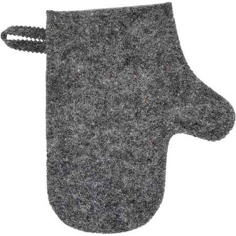 Рукавица для сауны серая "Hot Pot",  войлок /20