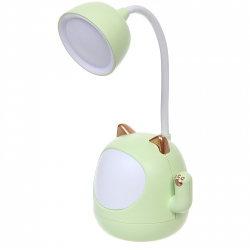Настольная лампа "Sweet - Котёнок" 9*22.5 см LED, USB 3w 5v, Зеленый