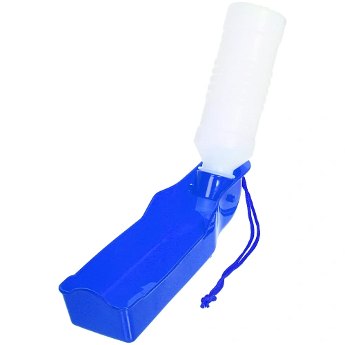 Поилка портативная прогулочная ЛЮБИМЫЙ БРО, цвет синий, 20см 250мл _3