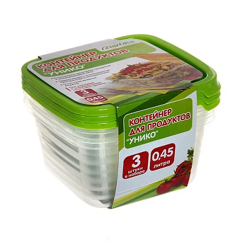 Набор контейнеров 3шт "Унико" (3х0,45л)  С215✦