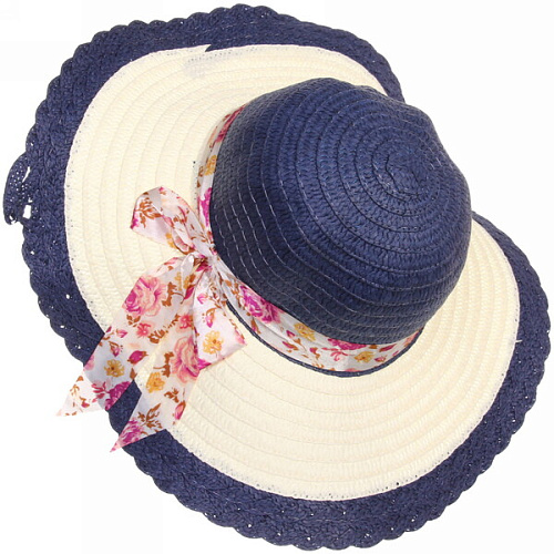 Шляпа женская с широкими полями TiraMiSu- Аврора, микс 3 цвета , р58, ширина полей 12 см_11