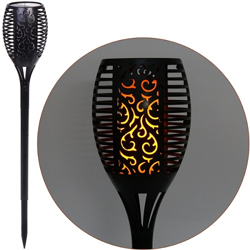 Фонарь садовый "Факел большой" 77*12 см, на солнечной батарее, Теплый белый (эффект пламени)