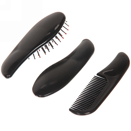 Расчески в наборе 3шт Мини, цвет черный, упаковка пакет_8