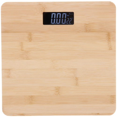 Весы напольные электронные "ЭКО" 28*28 см (работает от 2хААА), бамбук