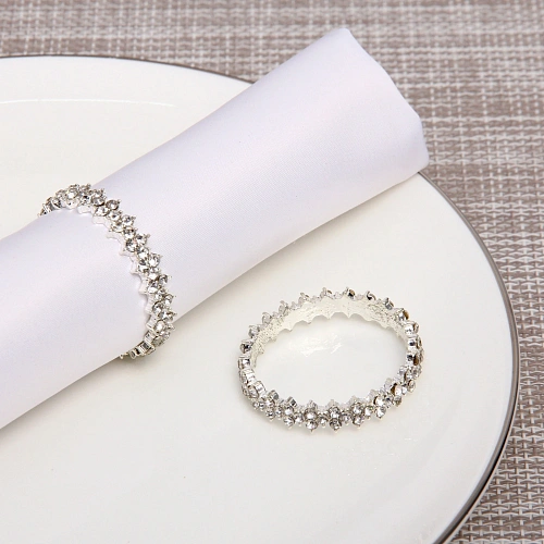 Набор колец для салфеток 2шт "`Лунное сияние", цвет серебро