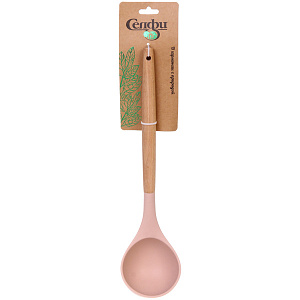 Половник кухонный силиконовый "CooKstyle"  розовый 27*3,5см