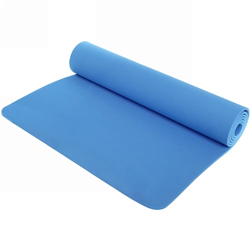 Коврик для йоги 6 мм 173х61 см "Умиротворение" EVA, голубой