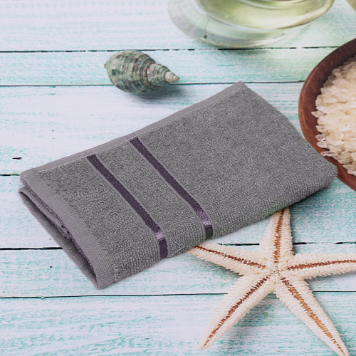 Полотенце махровое 3060см LUNA цвет серый 10330 плотность 360грм2_5