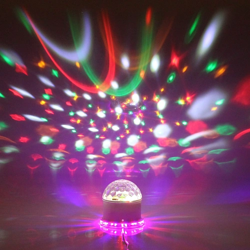 Диско-шар светодиодный "Калейдоскоп", RGB (красный, зеленый, синий) Bluetooth (220V)