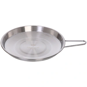 Тарелка походная металлическая с ручкой 24*3см