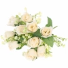 Искусственные цветы "Букет роз" 32см 10 цветков белые
