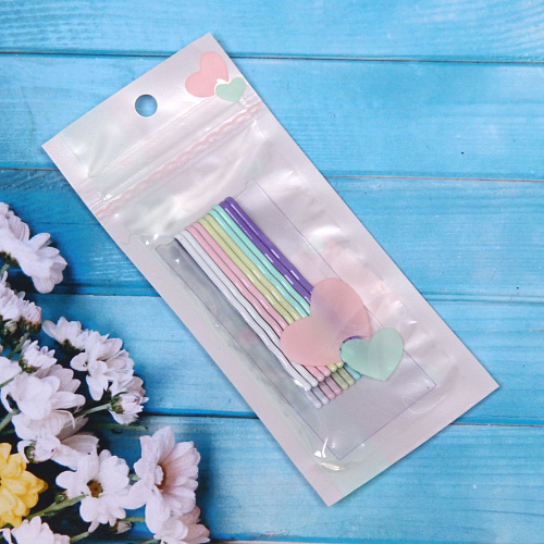 Невидимка для волос 10 шт Brightness, 6 см, цвет микс_3