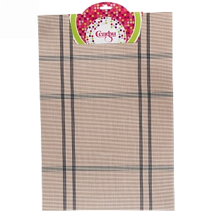 Салфетка на стол 30*45см плетеная, Клетка шоколадная