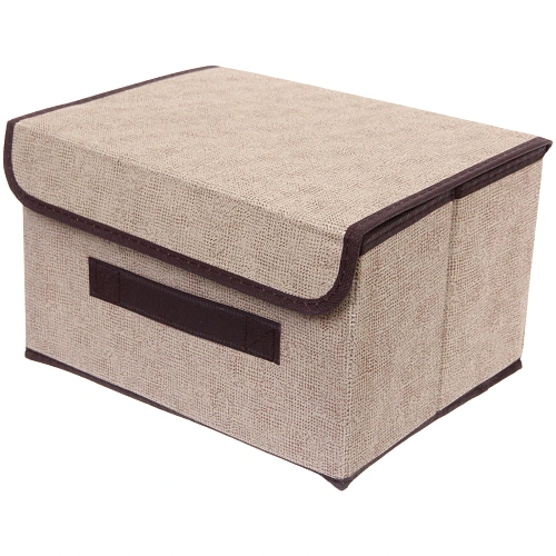 Короб - органайзер складной стеллажный для хранения вещей "ДОМания", цвет бежевый, 26*20*16см (лейбл)✦