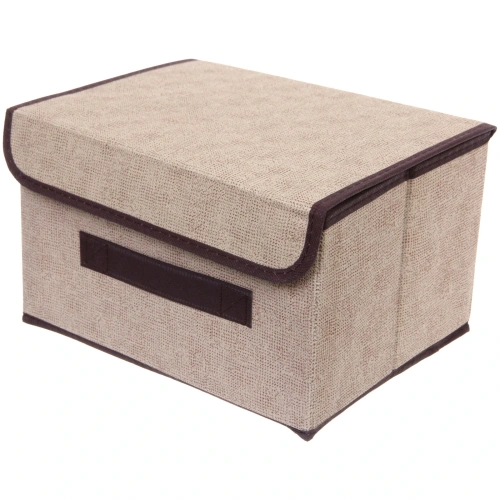 Короб - органайзер складной стеллажный для хранения вещей "ДОМания", цвет бежевый, 26*20*16см (лейбл)✦