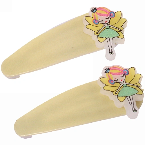 Зажимы для волос детские 2шт Happy smile, фея, микс 4 цвета, 52см _4