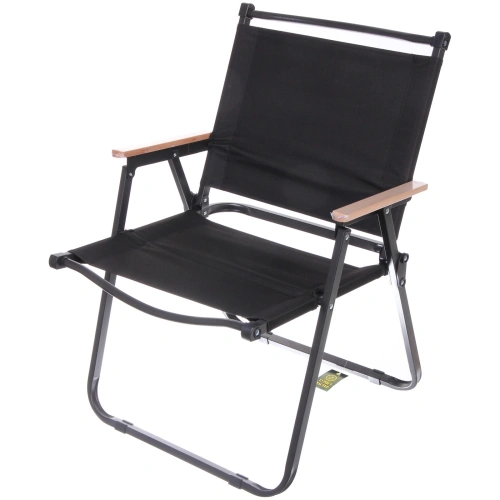 Кресло складное с подлокотниками до 100 кг SJ-0032, 55*53*78 см, цвет: чёрный, ТуристМастер