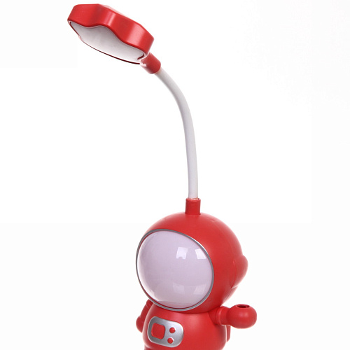 Светильник настольный "Cosmo-Привет с другой планеты" LED 21*9*7см USB 5v 3w, Красный