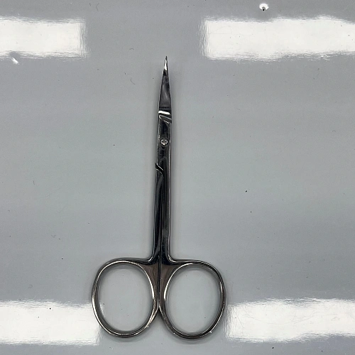 Ножницы для маникюра из нерж. стали "Ultramarine", цвет хром, 10*4,7*2,5см/дл. шир. лезвие