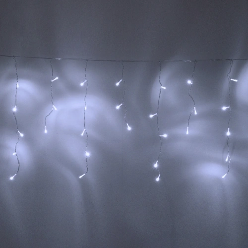 Гирлянда для дома БАХРОМА ш1,5м* в30/50 см 48 ламп LED, прозрачн. провод, 8 реж, IP-20, Белый