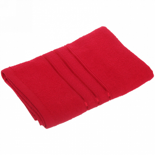 Полотенце махровое 50*80см "Comfort" цвет красный 02040 плотность 300гр/м2