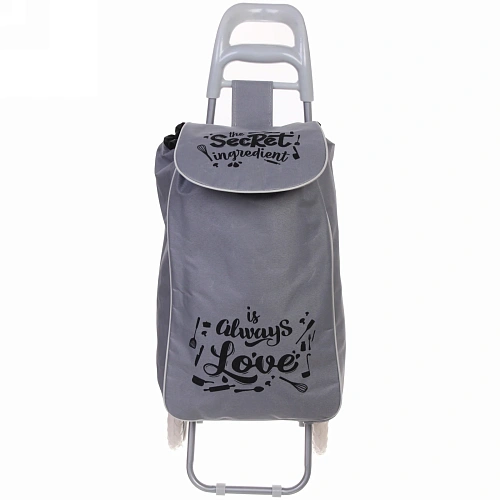 Тележка хозяйственная с сумкой (953034см, колеса 16см,грузоподъемность до 30 кг) BF6007 серая_9