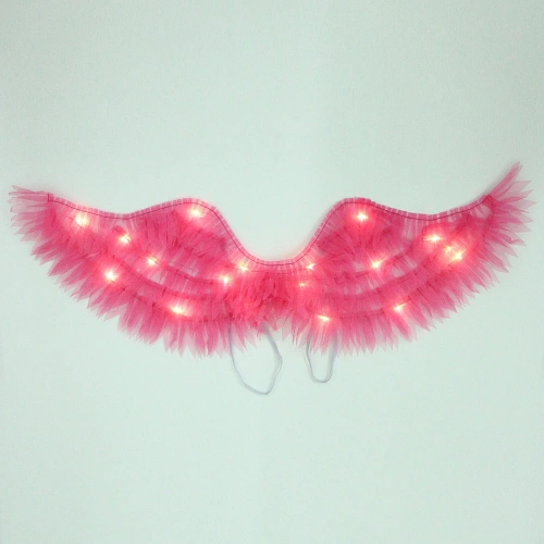 Крылья карнавальные Яркий полёт 6321 см, Розовый с тбелой подсветкой_3