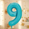 Шар фольгированный 32'/81см "Цифра "9" (голубой)