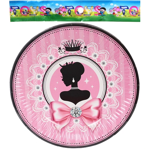 Тарелка бумажная 18 см в наборе 10 шт Очаровательный образ_3